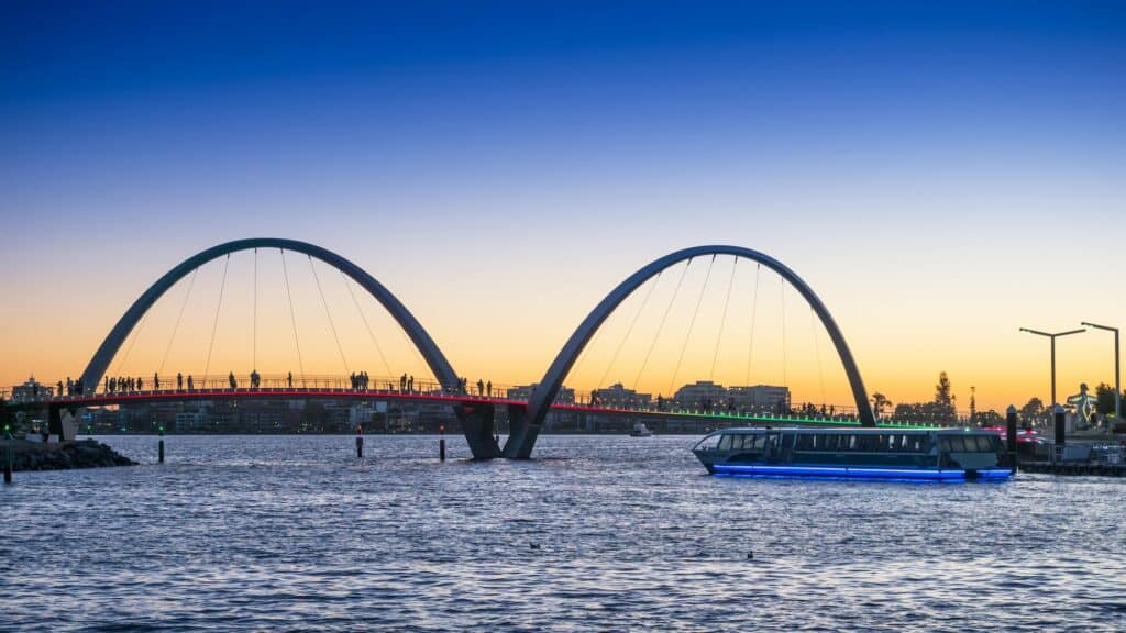 Elizabeth Quay Ferry at Sunset